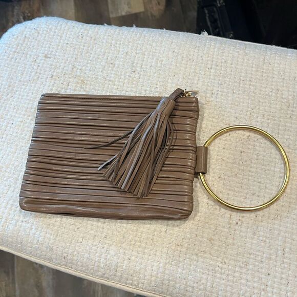 Thacker Leather Fringe Ring Bangle Wristlet - Picture 6 of 10